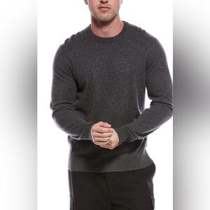 Theory Mens  Hilles 100% Cashmere Crewneck Sweater, Grey size Medium